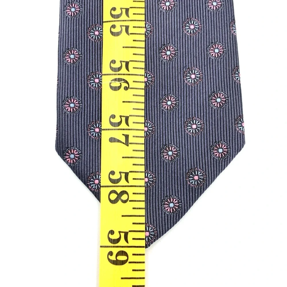 Thomas Pink Men's 100% Silk Tie Woven Polka Dot Design Made in‎ Morroco 59